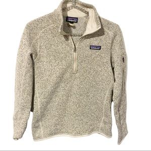 Patagonia Size Small Grey Better Sweater Quarter-Zip Fleece Pullover